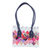 Recycled magazine shoulder bag, 'Modern Bouquet' - Handcrafted Pink Recycled Magazine Paper Shoulder Bag (image 2b) thumbail
