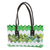 Recycled magazine shoulder bag, 'New Fields' - Handcrafted Green Recycled Magazine Paper Shoulder Bag (image 2b) thumbail