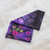 Handkerchief, 'Beauty and Bliss' - Printed Handkerchief with Purple Floral Print