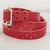 Leather wrap bracelet, 'Bold Illusion in Crimson' - Red Leather Wrap Bracelet from Costa Rica
