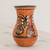 Dekorative Keramikvase - Dekorative Vase aus orangefarbener und brauner Schmetterlings-Chorotega-Keramik