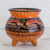 Vasija decorativa de cerámica, 'El Tesoro de Nicoya' - Vasija decorativa de cerámica Chorotega hecha a mano en tonos tierra