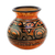 Ceramic decorative vase, 'Nicoya's Vitality' - Handmade Earth-Toned Chorotega Pottery Decorative Round Vase