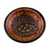 Ceramic decorative bowl, 'Ancient Seafarer' - Orange with Brown Turtle Chorotega Pottery Decorative Bowl