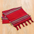 Cotton table runner, 'Highland Paths' - Handwoven Red Cotton Table Runner from Guatemala (image 2b) thumbail