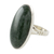 Jade cocktail ring, 'Dark Green Tonalities' - Oval Jade and Sterling Silver Cocktail Ring from Guatemala (image 2a) thumbail