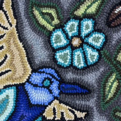 Recycled cotton blend tapestry, 'Calm' - Nature-Themed Cotton Blend Tapestry from Guatemala