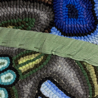 Wandteppich aus recycelter Baumwollmischung - Wandteppich aus Baumwollmischung mit Naturmotiv aus Guatemala