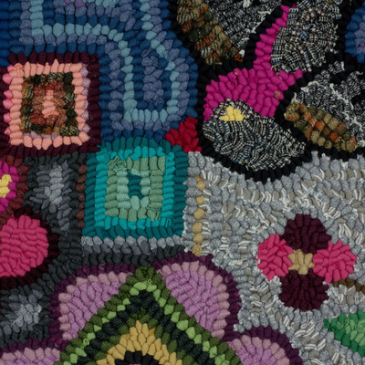 Wandteppich aus recycelter Baumwollmischung - Wandteppich aus Baumwollmischung mit Naturmotiven aus Guatemala