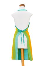 Cotton apron, 'Summer Cooking' - Handwoven Striped Cotton Apron from Guatemala