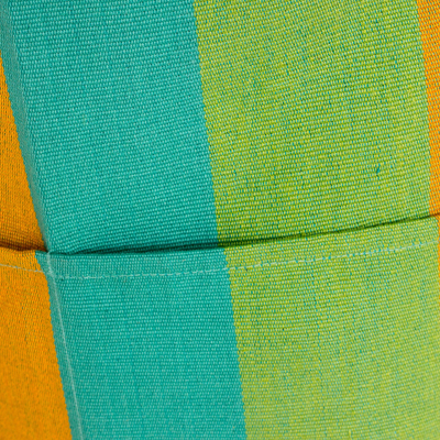 Cotton apron, 'Summer Cooking' - Handwoven Striped Cotton Apron from Guatemala