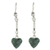 Jade dangle earrings, 'Green Spirals of Love' - Heart-Shaped Green Jade Dangle Earrings from Guatemala thumbail
