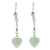 Jade dangle earrings, 'Apple Green Spirals of Love' - Heart-Shaped Apple Green Earrings from Guatemala thumbail