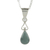 Jade pendant necklace, 'Marvelous Drop in Light Green' - Jade and Sterling Silver Pendant Necklace from Guatemala thumbail