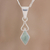 Jade pendant necklace, 'Marvelous Apple Green Diamond' - Diamond-Shaped Apple Green Jade Pendant Necklace Guatemala (image 2) thumbail