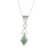 Jade pendant necklace, 'Marvelous Apple Green Diamond' - Diamond-Shaped Apple Green Jade Pendant Necklace Guatemala thumbail