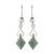Jade dangle earrings, 'Marvelous Apple Green Diamonds' - Diamond-Shaped Apple Green Jade Earrings from Guatemala