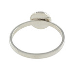 Jade solitaire ring, 'Ancient Circle' - Dark Green Jade Solitaire Ring Crafted in Guatemala