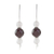 Rose quartz and garnet drop earrings, 'Rosy Sheen' - Rose Quartz and Garnet Drop Earrings from Guatemala thumbail