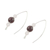 Rose quartz and garnet drop earrings, 'Rosy Sheen' - Rose Quartz and Garnet Drop Earrings from Guatemala (image 2c) thumbail