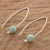 Jade drop earrings, 'Apple Green Chimera Beauty' - Light Green Jade Drop Earrings from Guatemala
