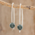 Jade drop earrings, 'Dark Green Chimera Beauty' - Dark Green Jade Drop Earrings from Guatemala thumbail