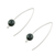 Jade drop earrings, 'Dark Green Chimera Beauty' - Dark Green Jade Drop Earrings from Guatemala (image 2c) thumbail
