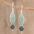 Jade drop earrings, 'Natural Combination' - Natural Jade Drop Earrings Crafted in Guatemala (image 2) thumbail