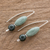 Jade drop earrings, 'Natural Combination' - Natural Jade Drop Earrings Crafted in Guatemala (image 2b) thumbail