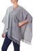 Cotton poncho, 'Textures of Guatemala' - Guatemalan Handwoven Natural and Recycled Cotton Poncho (image 2b) thumbail