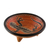 Ceramic decorative bowl, 'Gecko's Gaze' - Orange and Black Gecko Chorotega Pottery Decorative Bowl (image 2b) thumbail