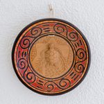 Ceramic wall art, 'Beach Journey' - Earth-Toned Turtle Chorotega Pottery Decorative Wall Art