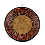 Ceramic wall art, 'Beach Journey' - Earth-Toned Turtle Chorotega Pottery Decorative Wall Art
