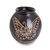 Ceramic decorative vase, 'Flying Beauty' - Ceramic Decorative Butterfly Vase in Black from Costa Rica