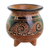 Ceramic mini decorative vase, 'Ancient Colors' - Wave Motif Ceramic Mini Decorative Vase from Costa Rica (image 2a) thumbail