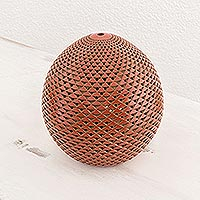 Terracotta candle shade, 'Ancient Volcano' - Handmade Terracotta Candle Shade
