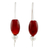 Agate drop earrings, 'Fiery Fruit' - Red Agate Beaded Drop Earrings from Guatemala thumbail
