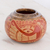 Jarrón decorativo de cerámica - Jarrón artesanal Quetzalcóatl de cerámica decorativa marrón rojiza