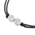 Jade pendant necklace, 'Twins Together' - Pale Green Jade Pendant on Black Cotton Cord Necklace (image 2b) thumbail