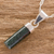 Jade pendant necklace, 'Calm Beauty in Dark Green' - Cylindrical Jade Necklace in Dark Green from Guatemala (image 2b) thumbail
