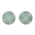 Jade stud earrings, 'Apple Green Faceted Circles' - Apple Green Jade Stud Earrings from Guatemala thumbail