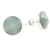 Jade stud earrings, 'Apple Green Faceted Circles' - Apple Green Jade Stud Earrings from Guatemala (image 2c) thumbail