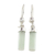 Jade dangle earrings, 'Apple Green Mayan Pillars' - Apple Green Jade Cylindrical Dangle Earrings from Guatemala thumbail