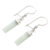 Jade dangle earrings, 'Apple Green Mayan Pillars' - Apple Green Jade Cylindrical Dangle Earrings from Guatemala (image 2c) thumbail