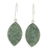 Reversible jade dangle earrings, 'Ancient Leaves' - Reversible Black and Light Green Jade Dangle Earrings (image 2c) thumbail
