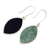 Reversible jade dangle earrings, 'Ancient Leaves' - Reversible Black and Light Green Jade Dangle Earrings (image 2d) thumbail