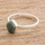 Jade cocktail ring, 'Striking in Dark Green' - Dark Green Jade Pentagon and Sterling Silver Cocktail Ring (image 2b) thumbail