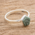 Jade cocktail ring, 'Striking in Light Green' - Light Green Jade Pentagon and Sterling Silver Cocktail Ring