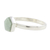 Jade cocktail ring, 'Striking in Pale Green' - Pale Green Jade Pentagon and Sterling Silver Cocktail Ring