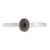 Jade solitaire ring, 'Oval Delight' - Oval Black Jade Solitaire Ring from Guatemala (image 2c) thumbail